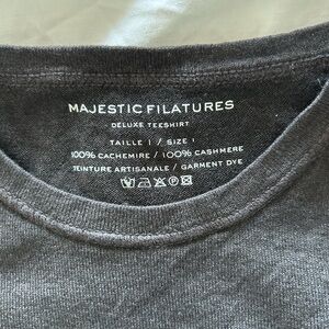 100% cashmere Majestic Filatures Women's Black Deluxe Tee